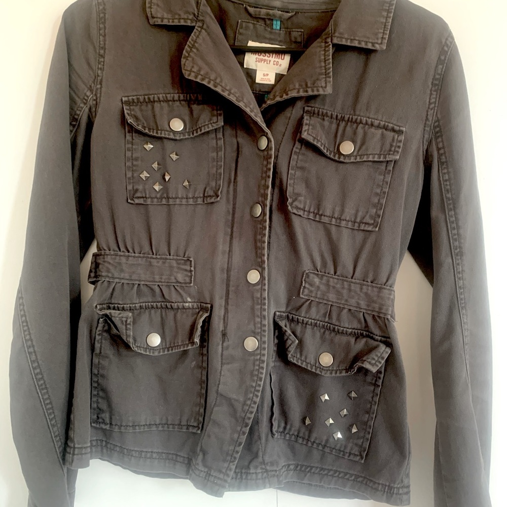 Charcoal Gray Jacket with Studs